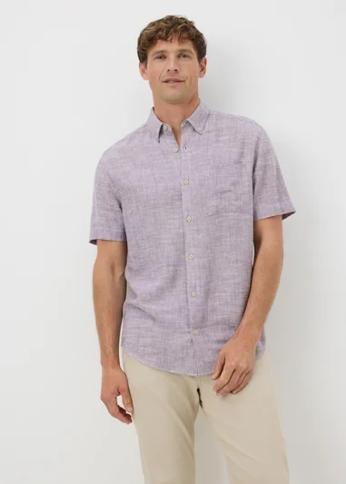 Lilac Linen Yarn Shirt