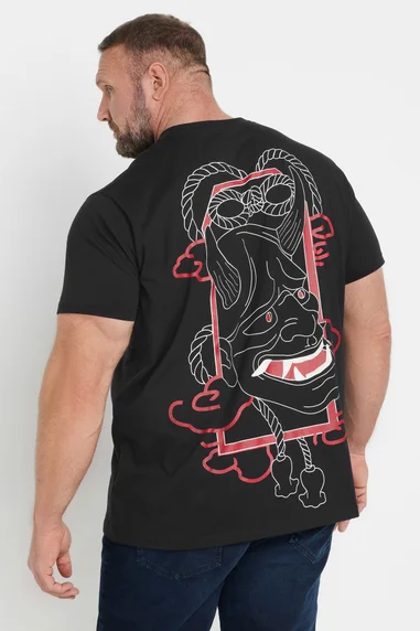 16964629-1035251091317128 BadRhino Black Japanese Print T-Shirt